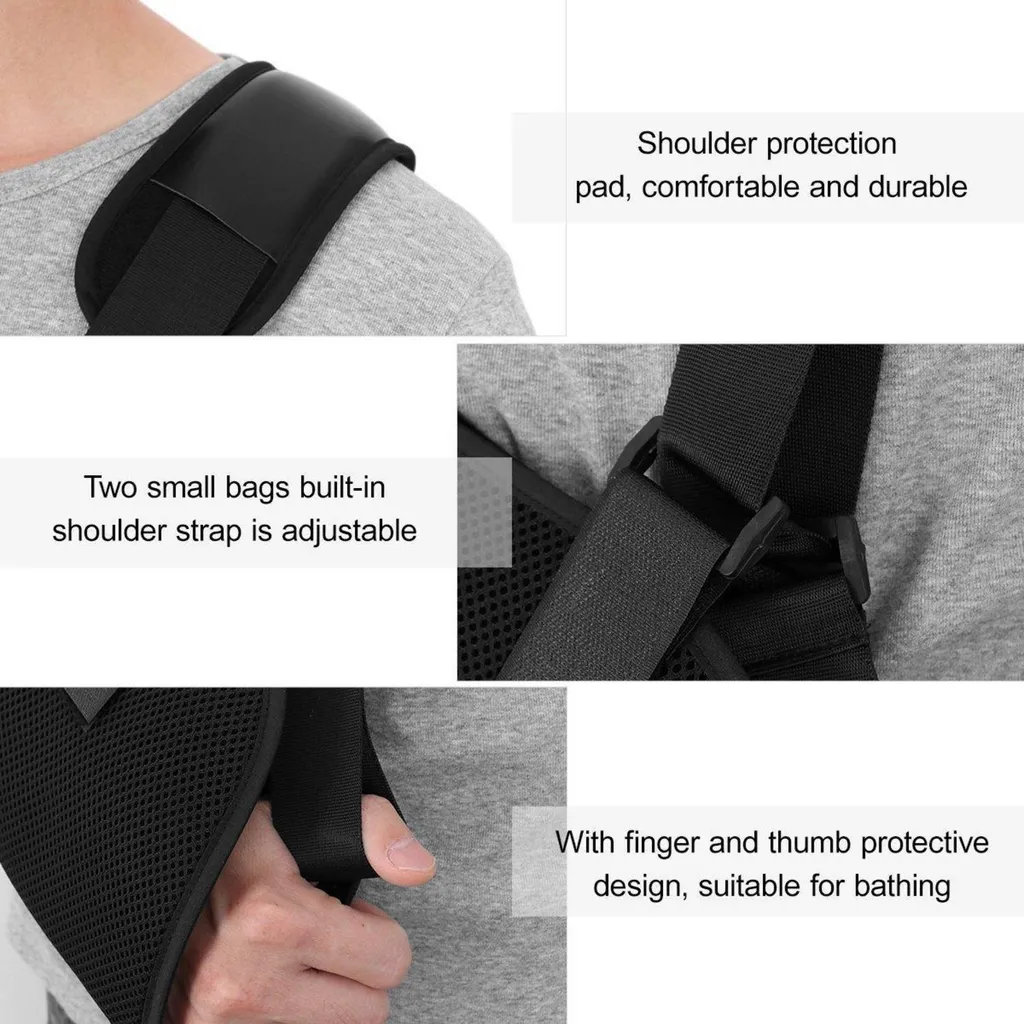 Écharpe de bras réglable médicale pour immobilisation épaule noire - 2