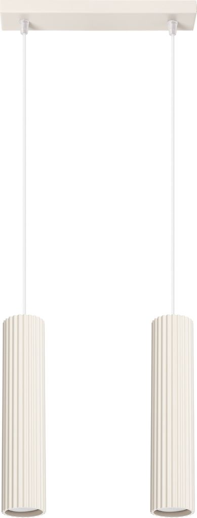 Pendelleuchte KARBON 2 beige 2xGU10 10W Aluminium 90x6.5x30cm Sollux Lighting