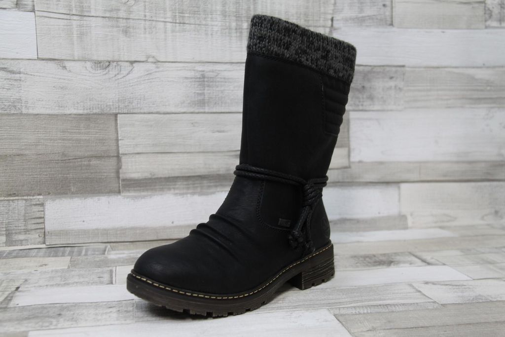 Rieker Damen Stiefel Warmfutter Kordel Winterstiefel