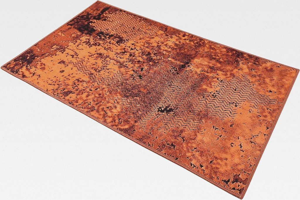 Badteppich, Badematte, rutschfest und Waschbar, Vintage, Room 9 (80 x 150 cm, rostrot)