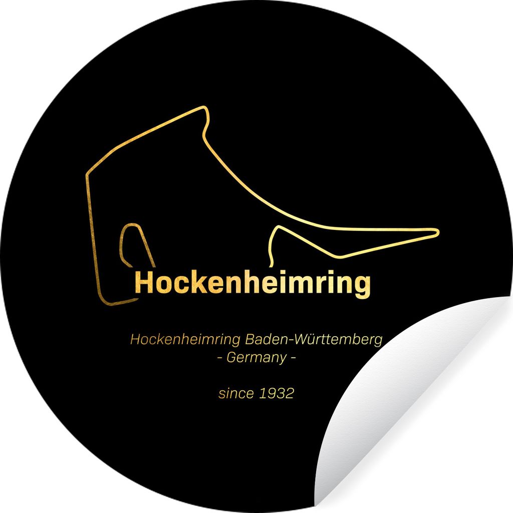 MuchoWow Runde Wandtattoo - Wandsticker Tapete Aufkleber Deutschland - Formel 1 - Rennstrecke Ø 30 cm Selbstklebend und Repositionierbar - Wanda...