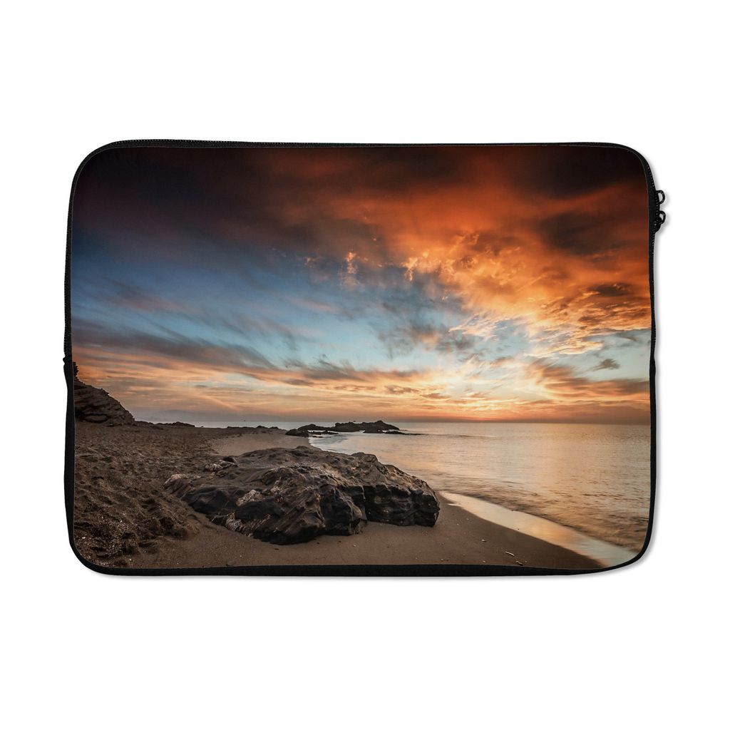 MuchoWow Laptop Hülle 14 ZollLuft - Meer - Strand Laptoptasche - Laptoptasche - Stoßsicher - Schutzhaube