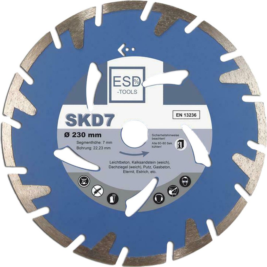 Diamanttrennscheibe Beton Segment Diamantscheibe 230 mm 230 mm SKD7 Waschbeton