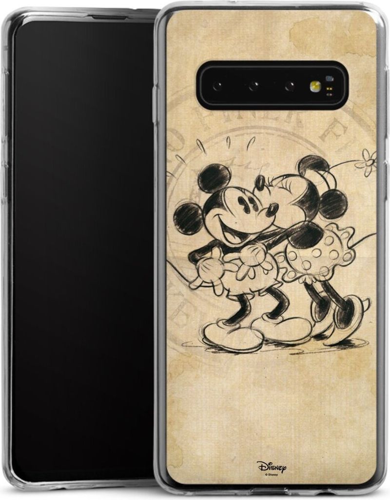 DeinDesign Slim Hülle für Samsung Galaxy S10 Silikon Case Ultra Dünn Handyhülle Mickey Mouse Minnie Mouse Vintage