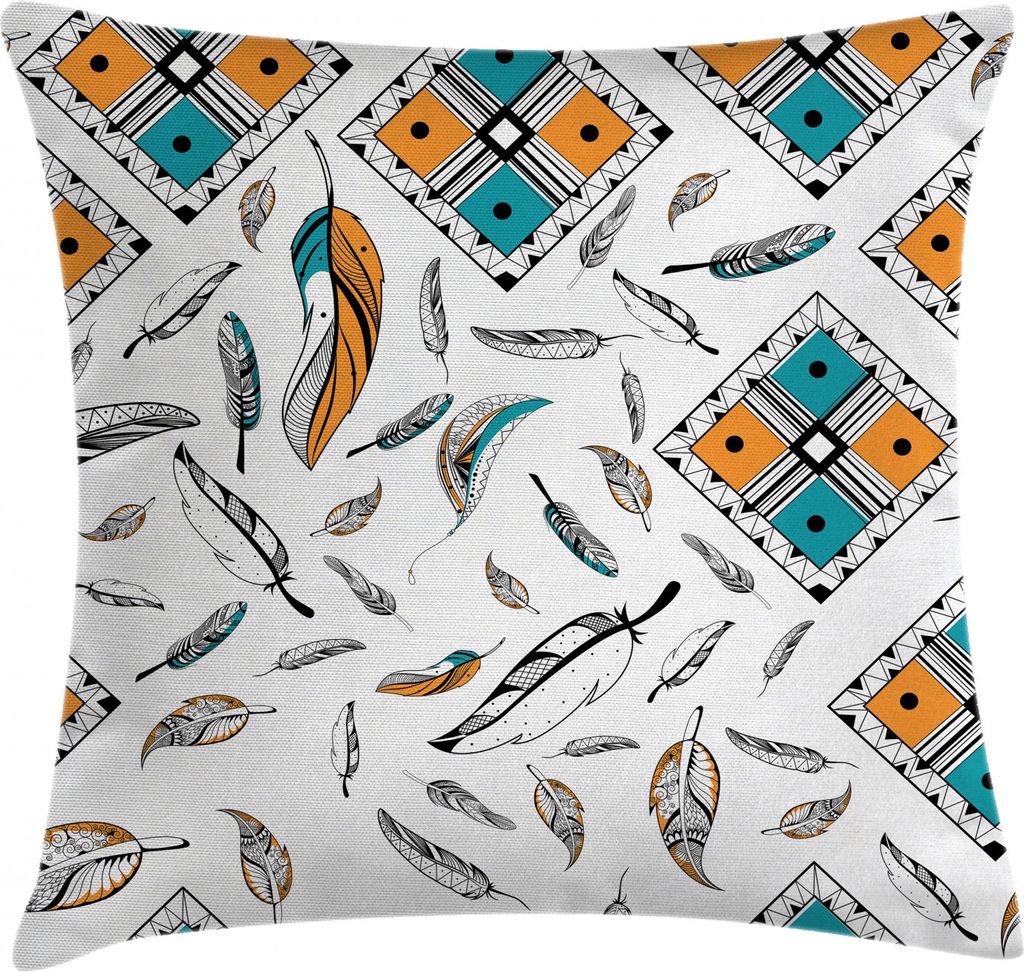 ABAKUHAUS Boho Kissenbezug, Stammes-böhmische Feder, Waschbar mit Reißverschluss Kissenhülle mit Farbfesten Klaren Farben Beidseitiger Druck, 40...