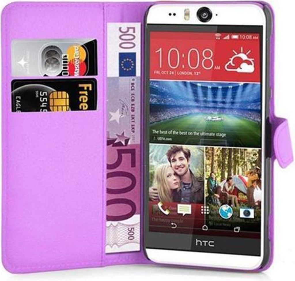 Cadorabo Hülle für HTC Desire EYE Schutz Hülle in Lila Handyhülle Etui Case Cover Magnetverschluss