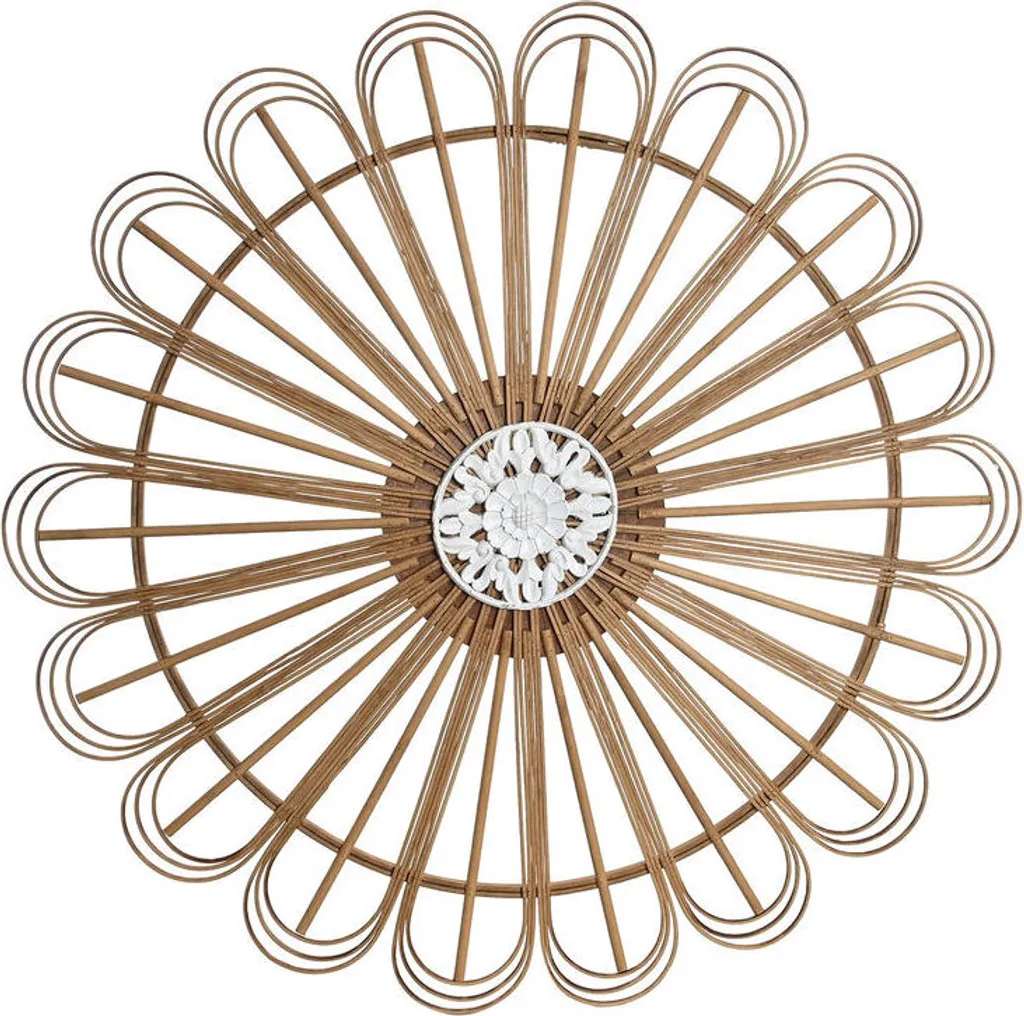 Tableau de décoration murale style naturel et urbain blanc marron 73cm