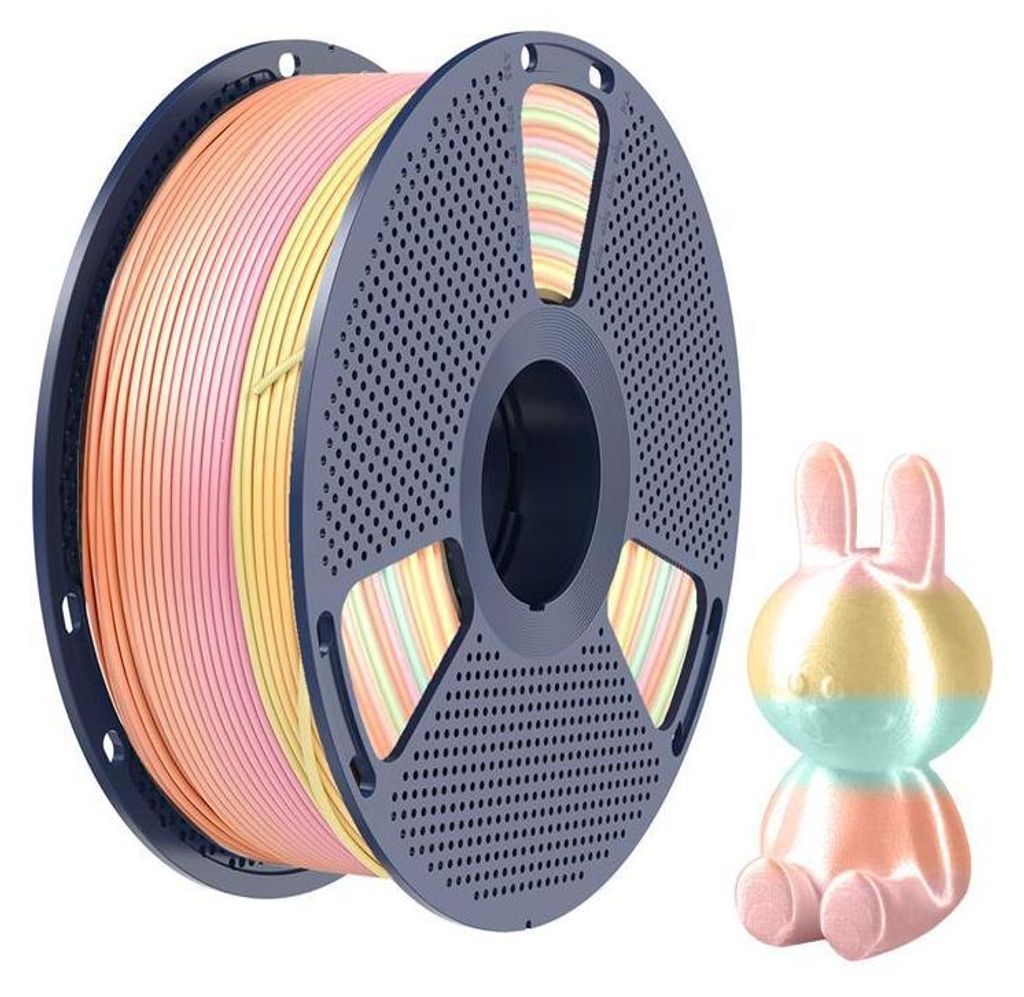 Sunlu PLA+ Silk Rainbow Filament, 1,75mm, 1kg - Farbton: Silk Rainbow 05