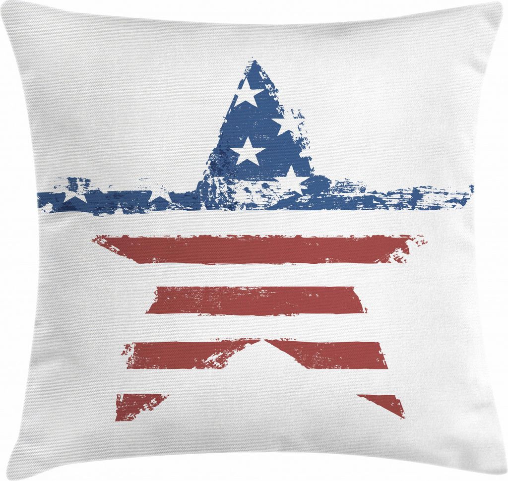 ABAKUHAUS Amerikanische Flagge Kissenbezug, Sterne Streifen, Waschbar mit Reißverschluss Kissenhülle mit Farbfesten Klaren Farben Beidseitiger Dr...