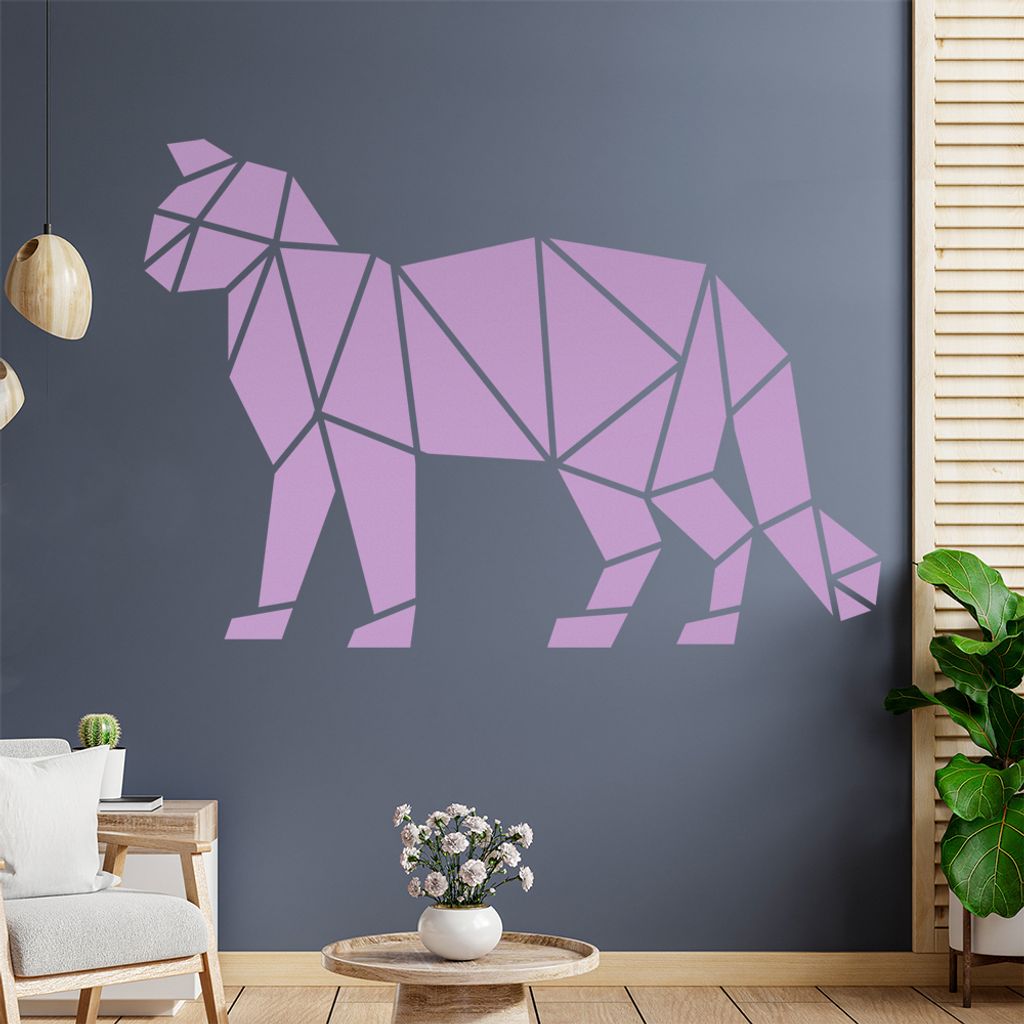 Papierfalten Katze Wandtattoo Wandaufkleber Wall Sticker - Dekoration, Küche, Wohnzimmer, Schlafzimmer, Badezimmer