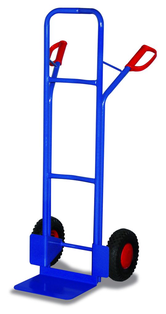 Stahlrohr-Sackkarre 250 kg mit Luftbereifung 570 x 585 x 1310 mm