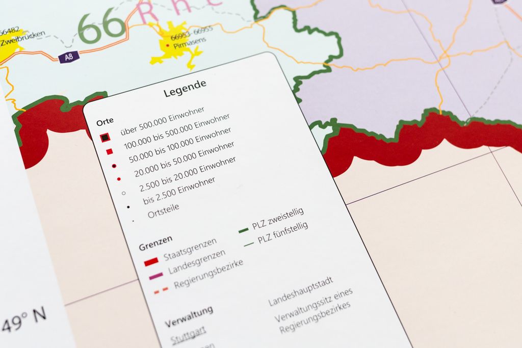 XL Postleitzahlenkarte von Baden-Württemberg, PLZ Wandkarte Produktbild 5