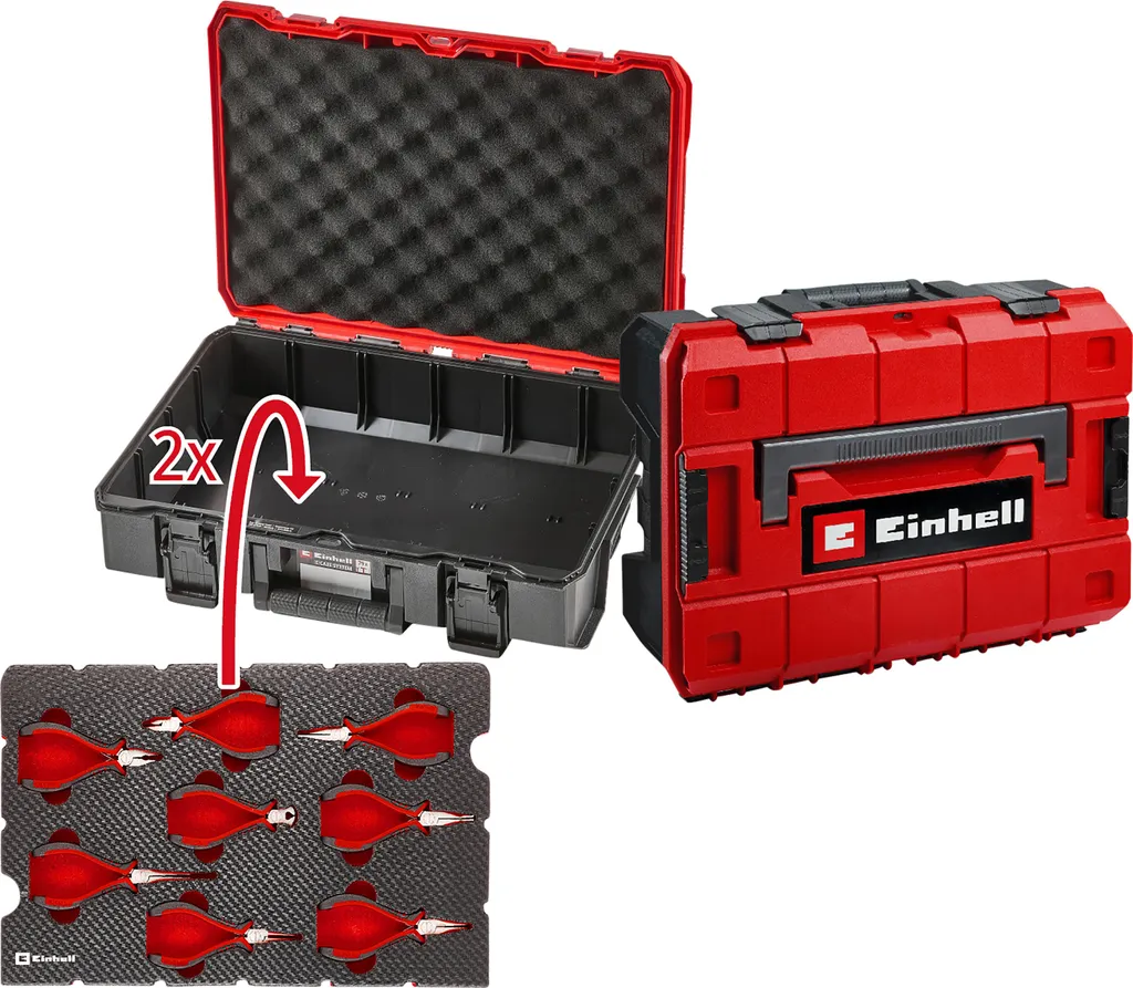 Organisez votre mallette E-Case avec l'insert 8 pinces de précision Einhell - 2