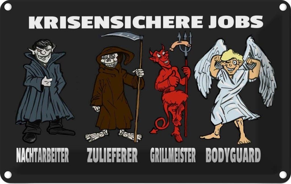 vianmo Blechschild 12x18 cm krisensichere Jobs Nachtarbeiter Beruf Arbeit