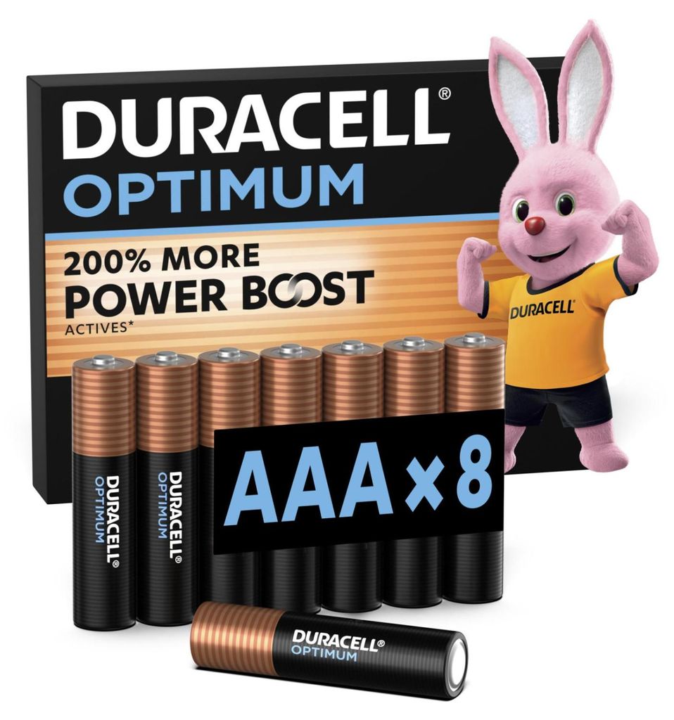 Duracell Optimum Alkaline-Batterien Micro AAA MN2400 1,5V - 8er-Pack