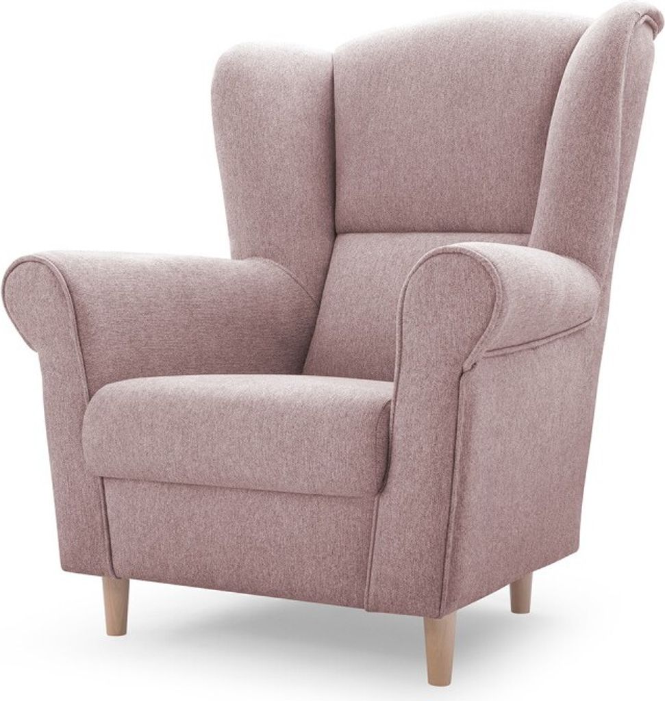 Ohrensessel Stuhl, modernes Design, klassische Steppung, schlichter Stil, weicher Stoff, Wohnzimmer, Schlafzimmer, Gästezimmer, Sessel ,modernes I...