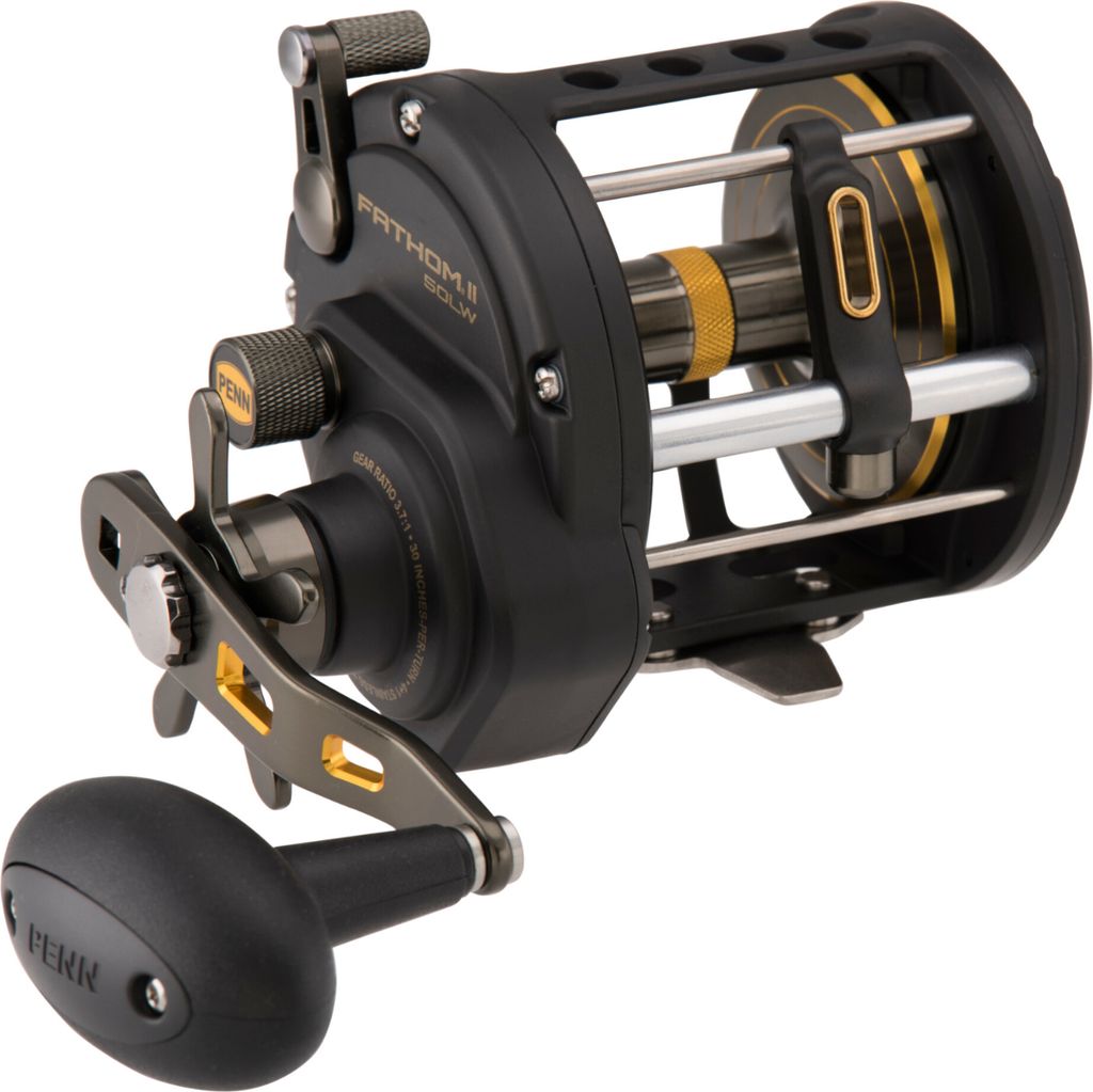 Penn Fathom II 50 Level Wind Reel - Rechtshand Multirolle