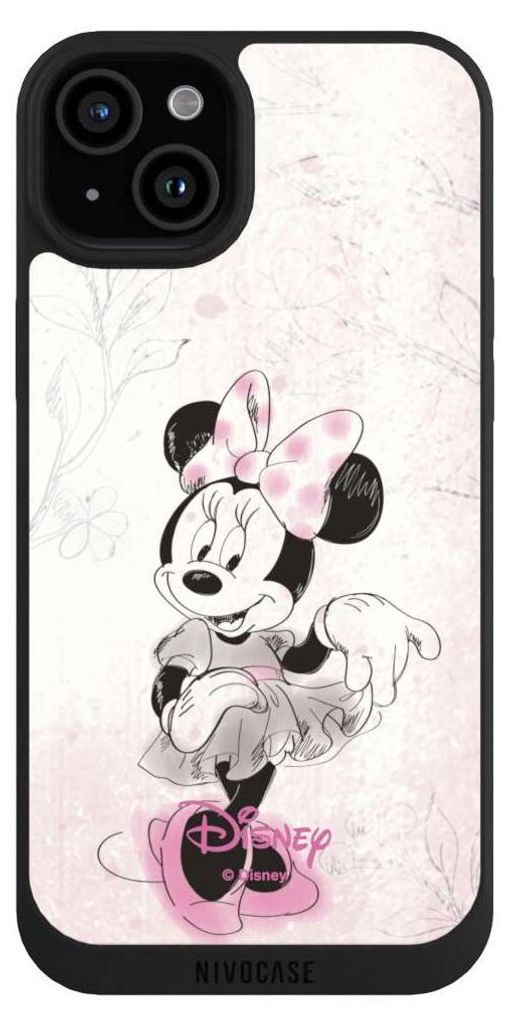 NIVOCASE Handyhülle für Apple iPhone 15 Plus Hülle NIVOpure Case Schwarz Disney Minnie Mouse Vintage