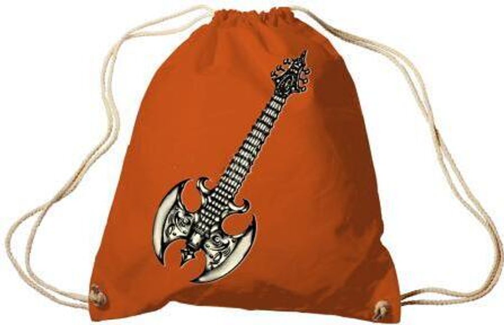 Trend-Bag Turnbeutel Sporttasche Rucksack mit Print - Gitarre Elektrogitarre - TB10852 Color - Orange
