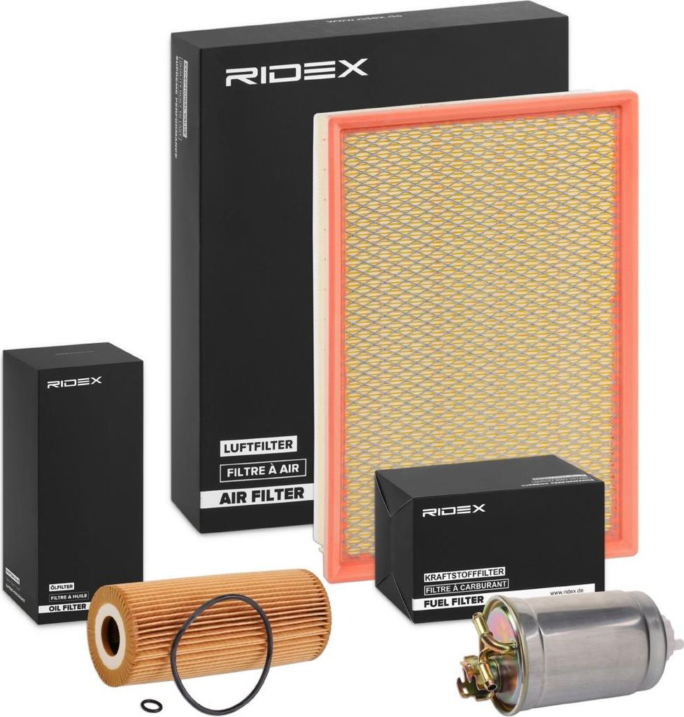 RIDEX Filterset Inspektionspaket Filtersatz für VW SHARAN (7M8, 7M9, 7M6) für FORD GALAXY (WGR) für SEAT Alhambra (7V8, 7V9)