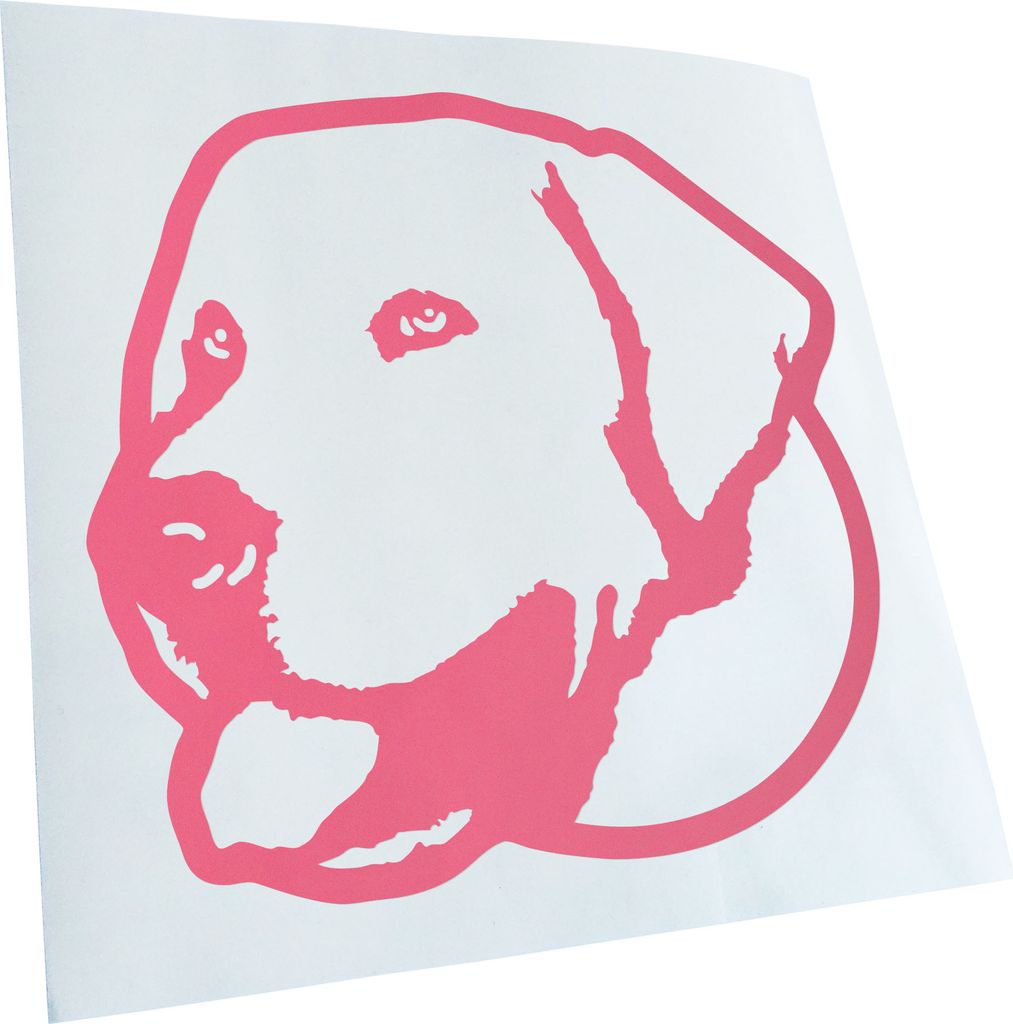 Kiwistar - Autoaufkleber - labrador retriever Hund - Hellrosa - 60x55cm - Aufkleber für Auto, Laptop, Fahrrad, LKW, Motorrad mehrfarbig JDM Decal ...