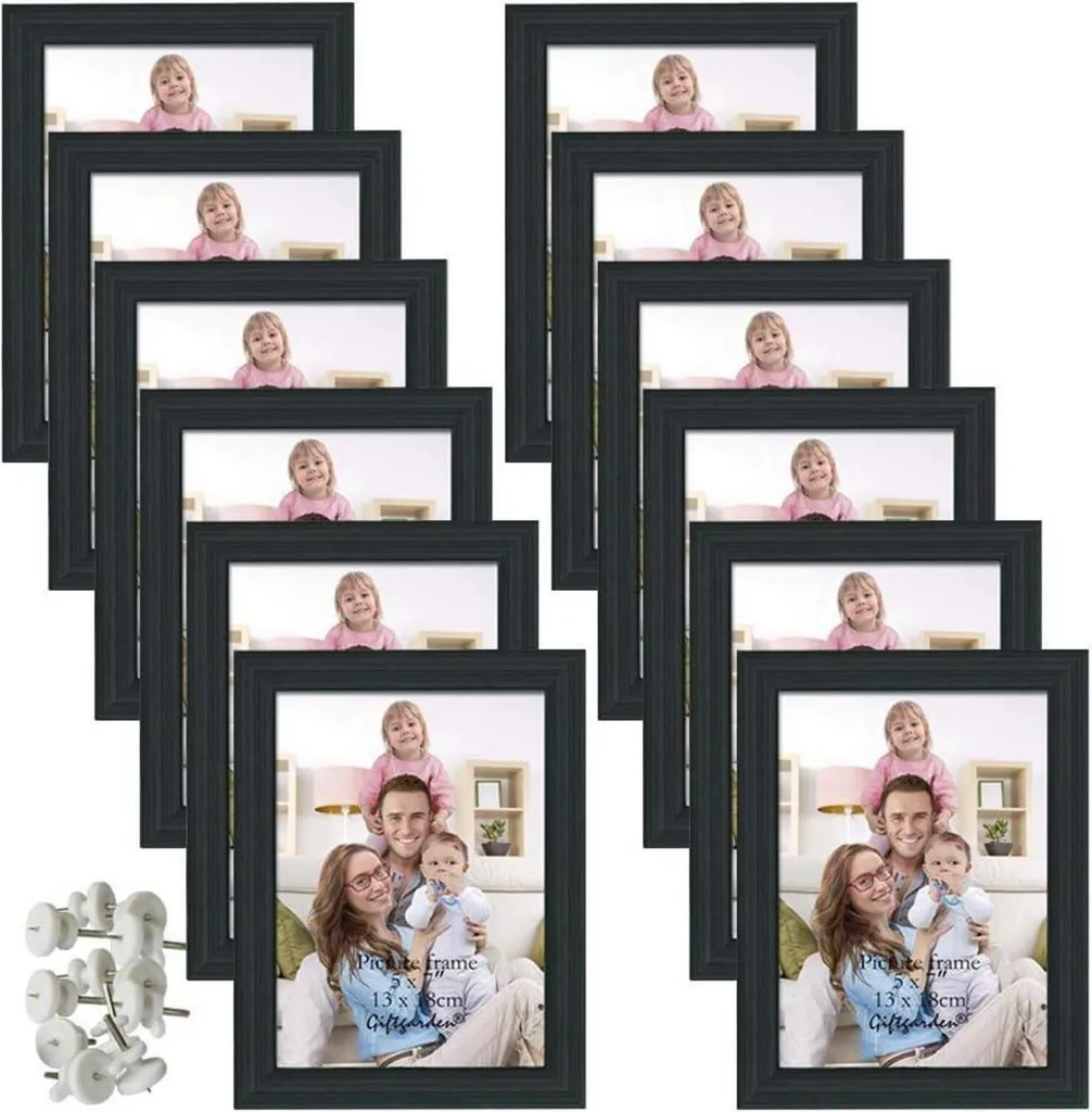Set Cornici Nere 13x18cm 12 Pezzi | Crea la tua Gallery Wall da Sogno