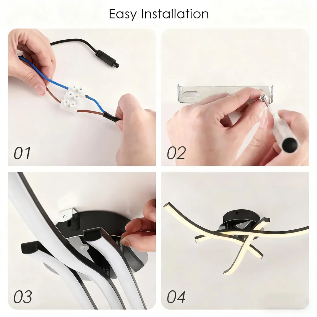 Éclairage LED de plafond modulable pour salle à manger et chambre moderne - 5