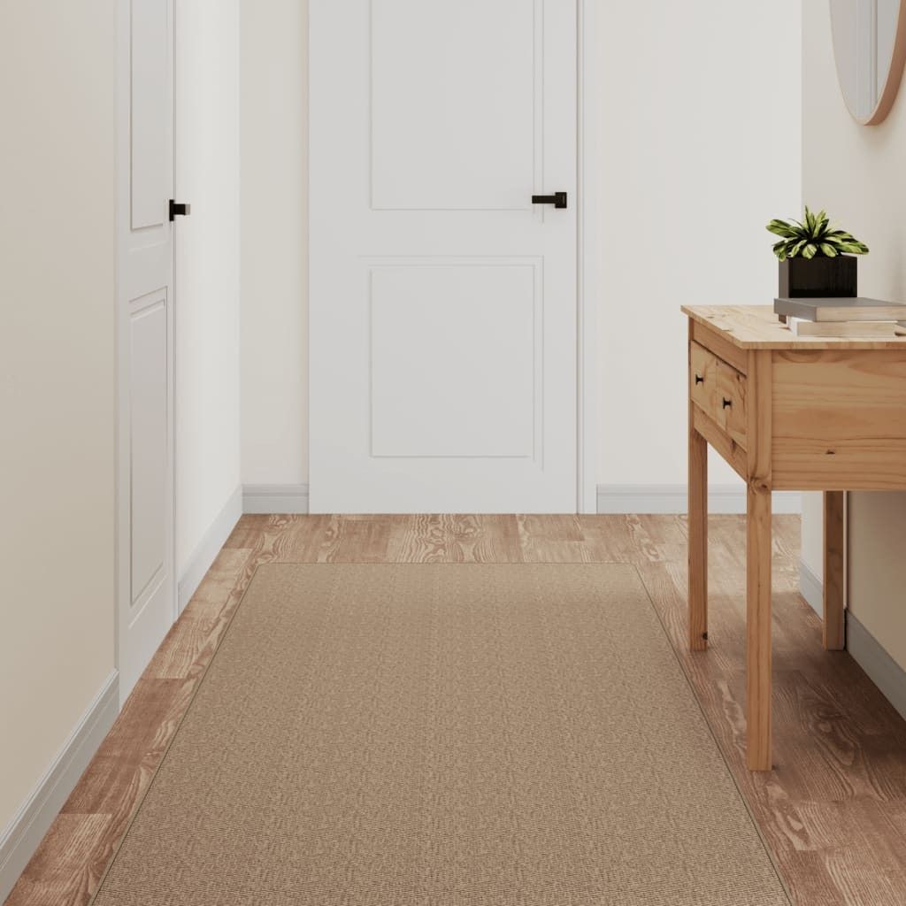 The Living Store Teppichläufer Sisal-Optik Sandfarben 80x250 cm