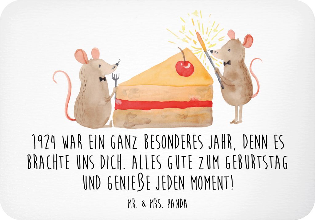 Mr. & Mrs. Panda magnet 1924 Geburtstag - Weiß - Geschenk, zettelhalter, Kühlschrankmagnet, gemeinsame Freude, holzmagnet, Geburtstagsjahr, Gebur...