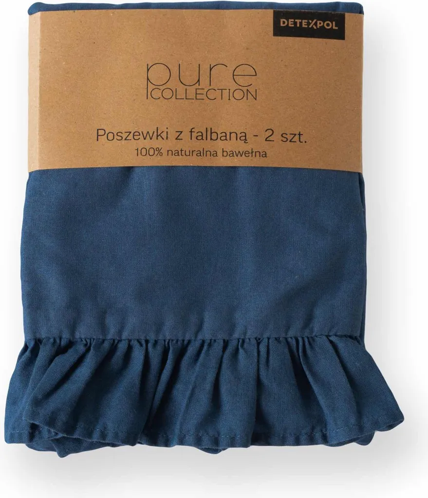 Housse de Couette 220x200 en Coton Lin Denim avec Volants Romantiques