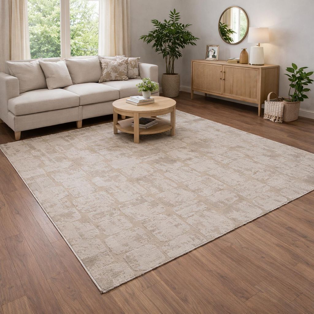 Teppich Modern Wohnzimmer Schlafzimmer Rechteck 3D Effekt Hoch&Tief Pflegeleicht