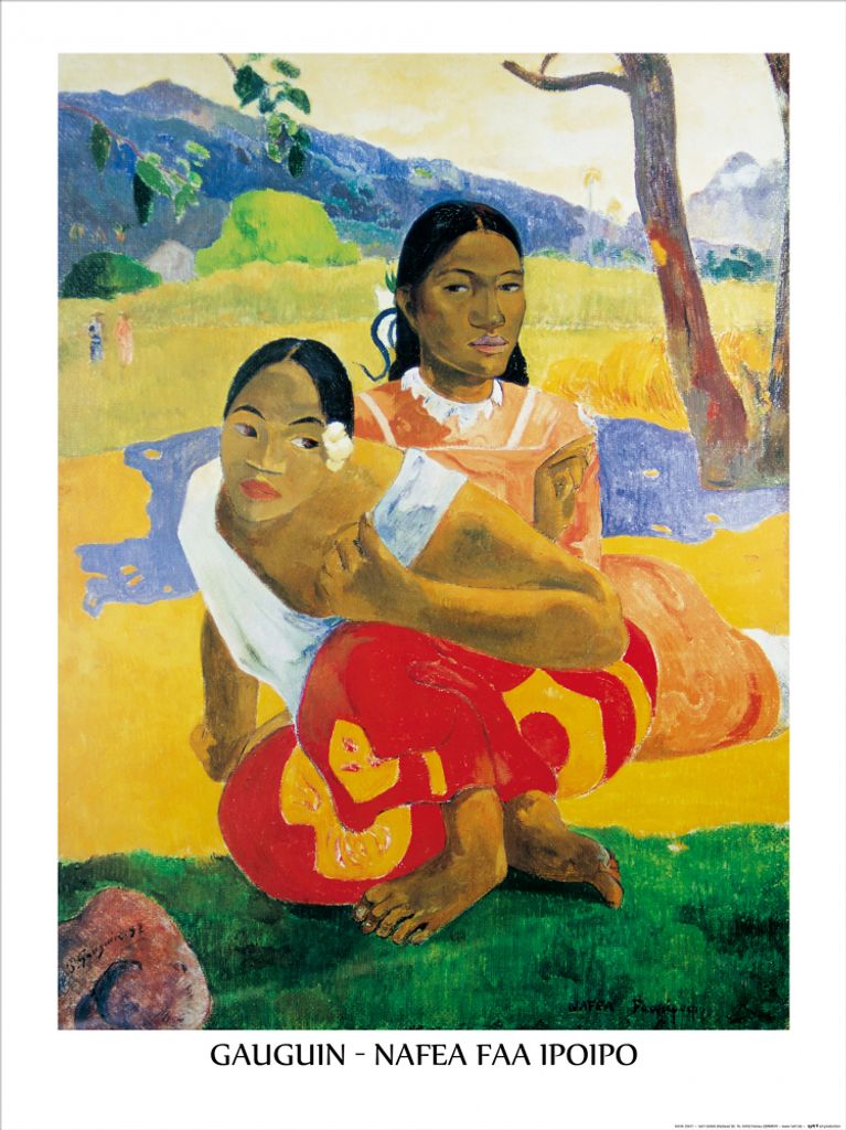 Paul Gauguin Kunstdruck Bild - Wann Heiratest Du? Nafea Faa Ipoipo, 1892 (80 x 60 cm)