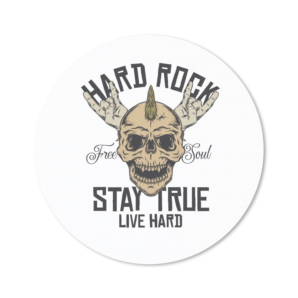 MuchoWow Mauspad Mousepad Vintage - 'Harter Fels bleibt treu, hart leben' - Sprichwörter - Zitate 20x20 cm - Mousepads - Maus Mat - Pad - Mausun...