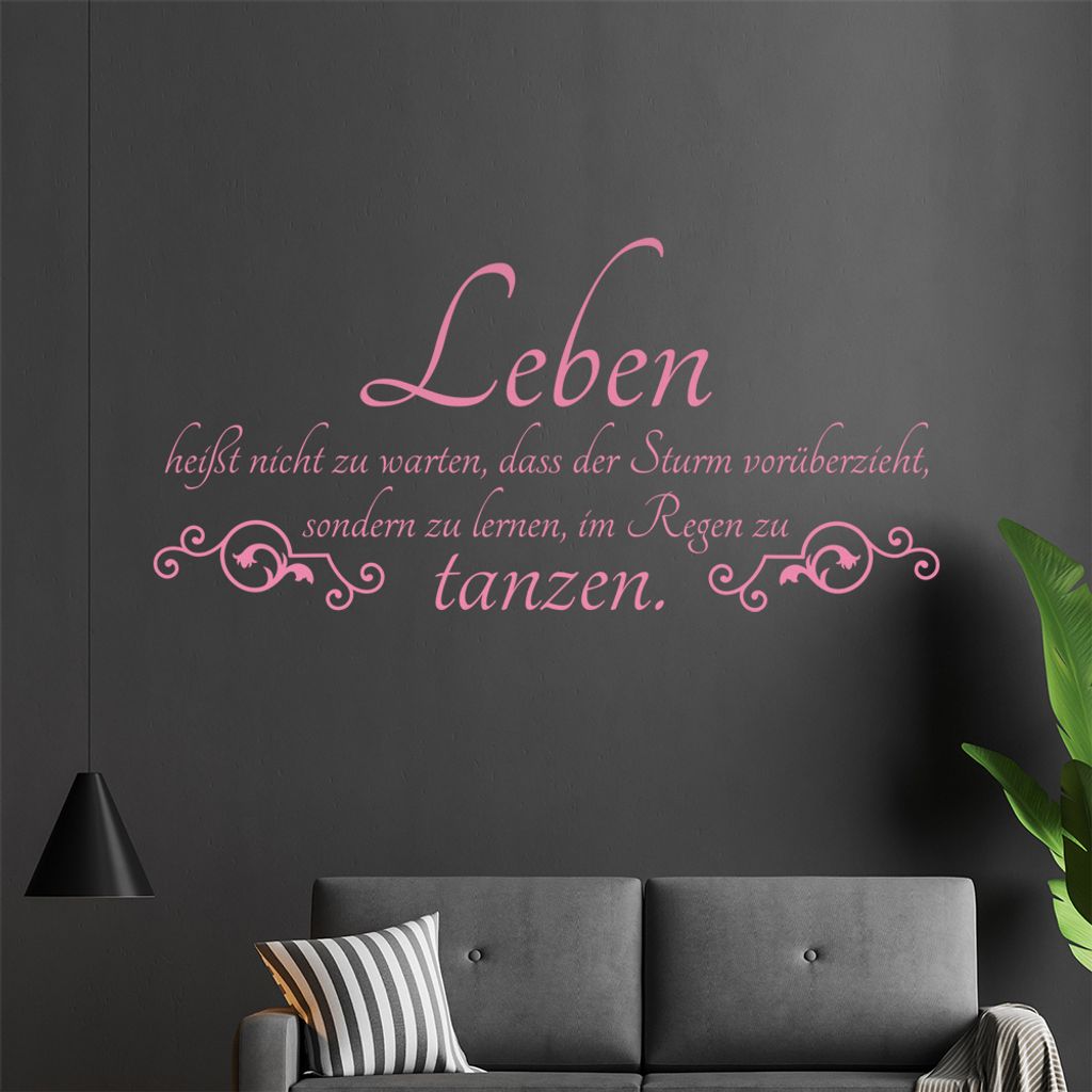 Leben heißt nicht zu warten... Wandtattoo in 6 Größen - Wandaufkleber Wall Sticker - Dekoration, Küche, Wohnzimmer, Schlafzimmer, Badezimmer