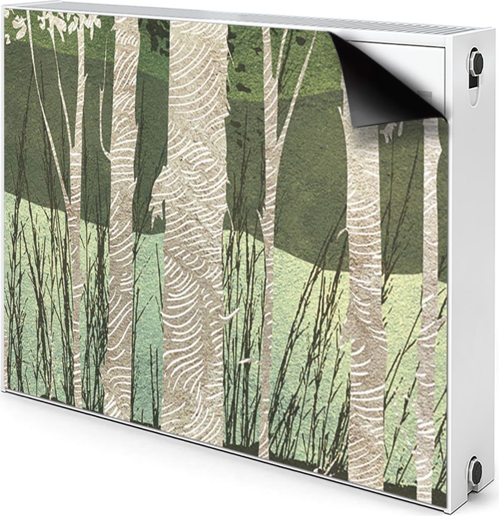 Magnet Radiator Magnet Mat Heizkörper Heizung Verkleidung Abdeckung 110x60 cm - Bäume