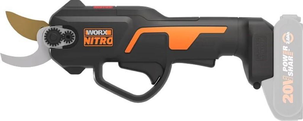 WORX WG330E.9, 2,5 cm, Černá, Oranžová, Titanová, Baterie, Obrázek produktu 
