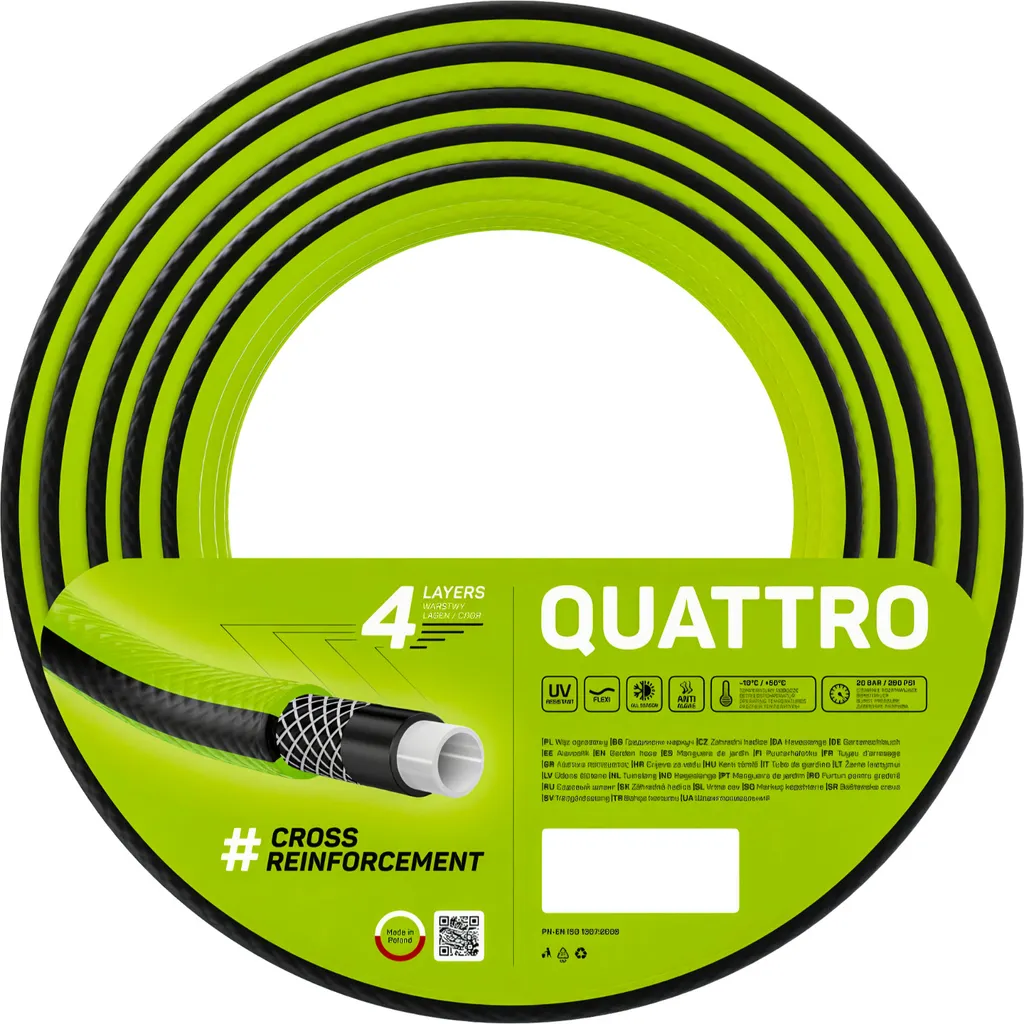 Cellfast QUATTRO Tuyau d'Arrosage 3/4 Haute Performance Multicouleur