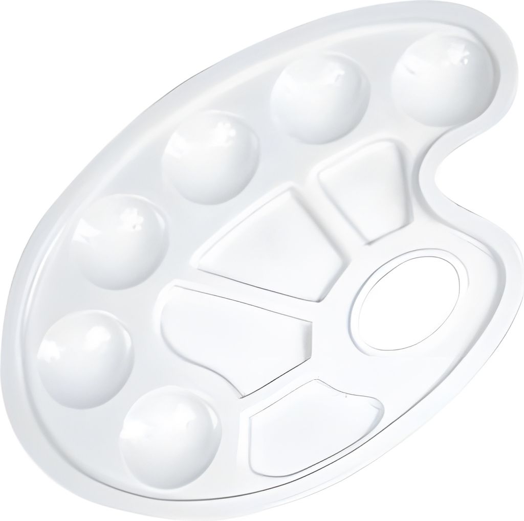 Herlitz Farbmisch Palette aus Kunststoff oval weiß Produktbild 