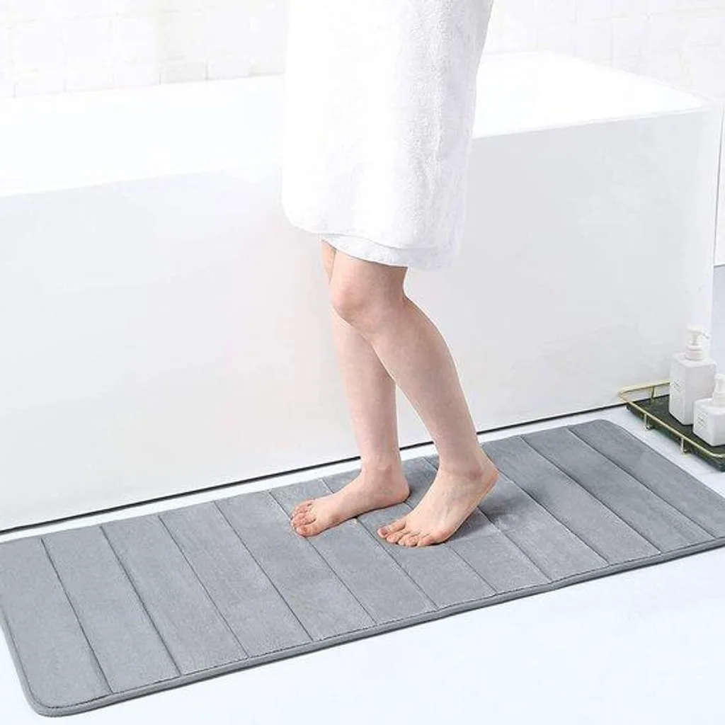 Tapis moelleux lavable 40x120 cm avec mousse à mémoire de forme