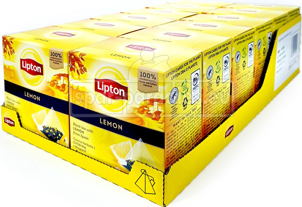 Schwarzer Tee Lipton Lemon, Packung 20 x 12 Stück