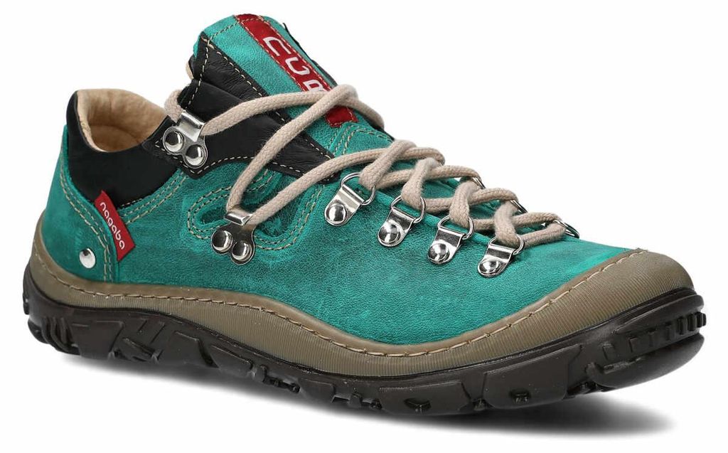 nagaba Wanderschuhe Damen Lederschuhe Trekkingschuhe Frauen, Smaragdgrün, 38