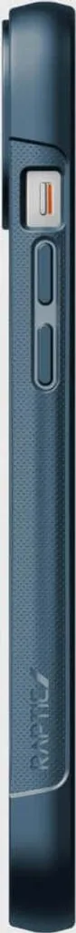 Coque iPhone 14 Raptic X-Doria dos bleu rigide bumper aluminium - 2