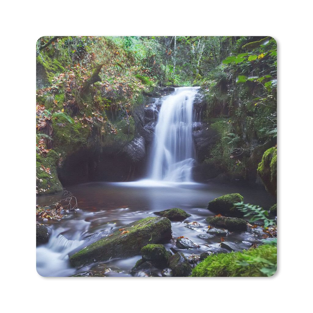 MuchoWow Mauspad Mousepad Wasserfall - Natur - Wasser 30x30 cm - Mousepads - Maus Mat - Pad - Mausunterlage - Gaming
