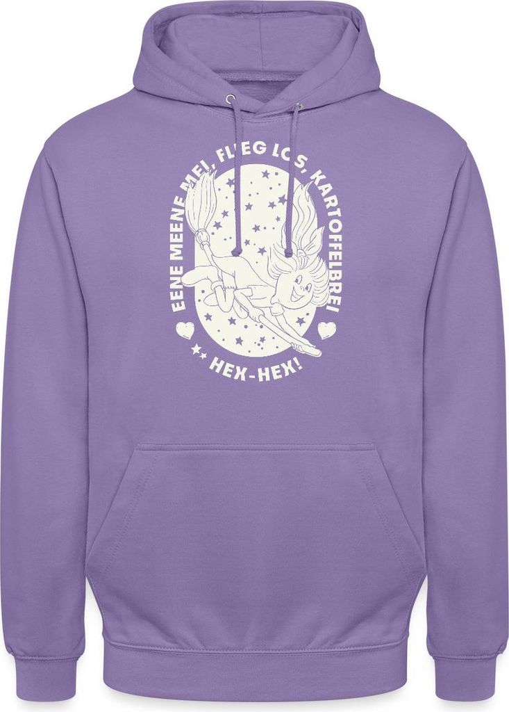 Spreadshirt Bibi Blocksberg Bibi Auf Kartoffelbrei Mit Zauberspruch Uni Hoodie, M, Lavendel