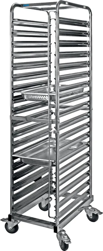 Chariot à plaques Liam 600x400 mm - Échelle de cuisson inox 1735 mm