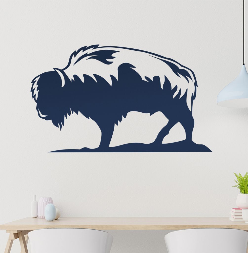 Büffel Wandtattoo in 6 Größen - Wandaufkleber Wall Sticker - Dekoration, Küche, Wohnzimmer, Schlafzimmer, Badezimmer
