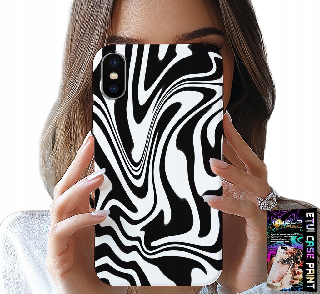 Hülle Für Iphone Xs Max - Schwarz Und Weiss Abstrakt + Hartglas