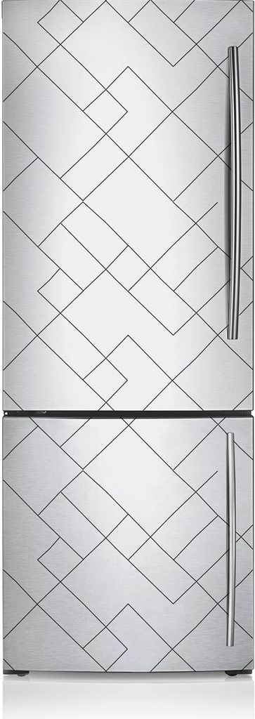 Magnetfolie Magnete Küche Kühlschrank Dekoration 60x190 cm - Linien und Quadrate