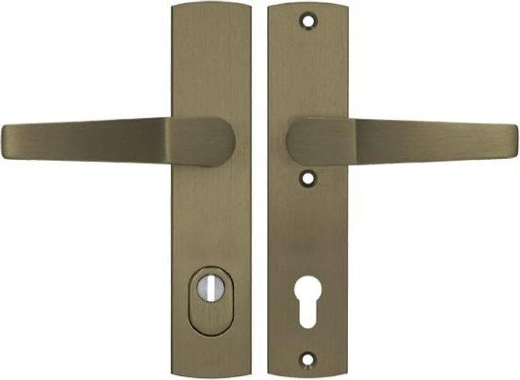 Axa Arrow Premium 92 WB Griff, Klasse 3, mit FLEX-Einsteckschutz (Brandschutz), Farbe F4 - Altgold (Türstärke 74-83 mm)