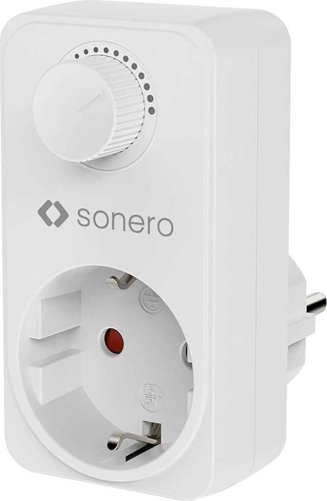SONERO Steckdosendimmer X-PSD001, mit Drehregler, weiß